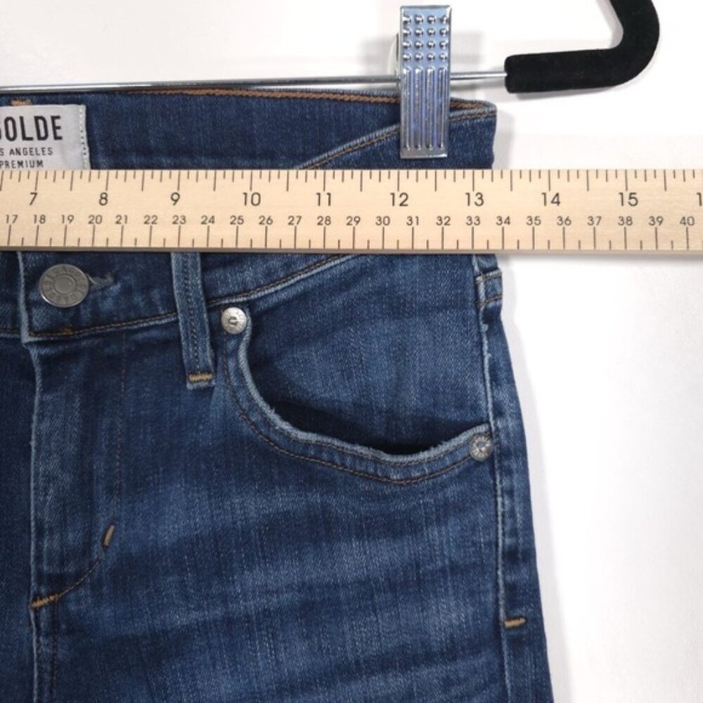 AGOLDE PREMIUM Women's Jeans Size 24 Flare Distressed Raw Hem USA MADE A041-2077 - Picture 5 of 12